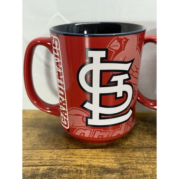 Set Of 2 MLB St. Louis Cardinals Baseball Coffee Tea Mug Cups - Picture 3 of 6